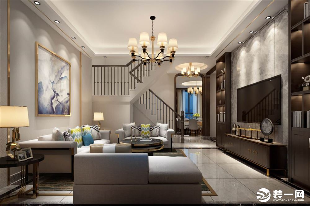 保利香槟160平大户型前厅--简约的风格，清雅的摆设，布局方位很理想。