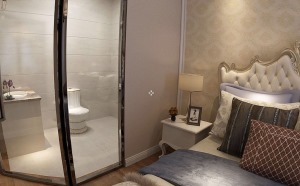 150平米美式风格二居室卧室装修效果图