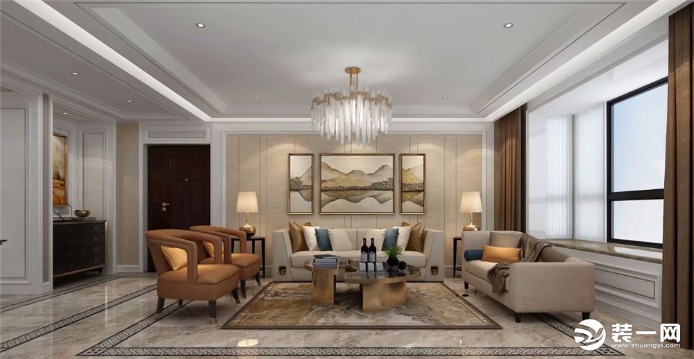 太康银城国际130平三居室现代风格效果图