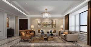 太康银城国际130平三居室现代风格效果图