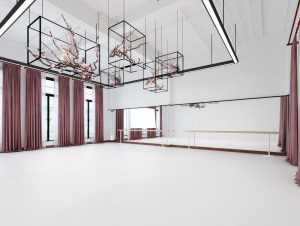 欣彤舞蹈培訓班學校裝修案例-開闊的教室和視野