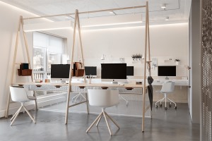 【名设网办公室设计效果图】不同照明灯在办公室设计中的作用解析