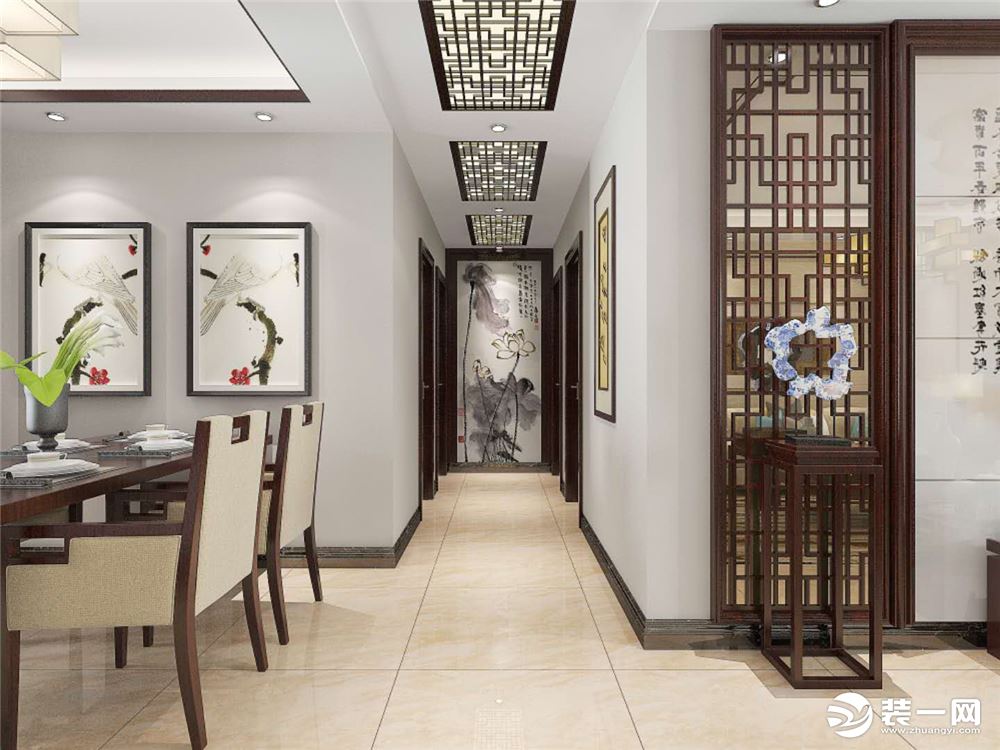 中式风格：走廊