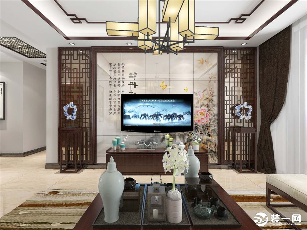 中式风格：客厅 
