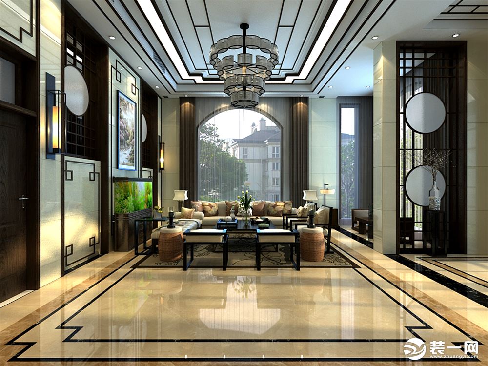 新中式风格：客厅视角