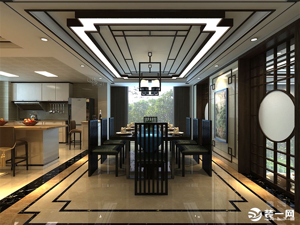 新中式风格：餐厅视角