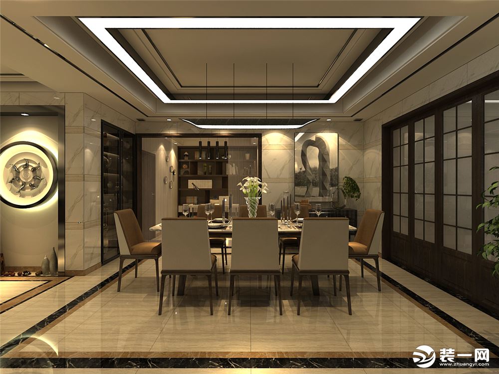 现代中式风格：餐厅视角