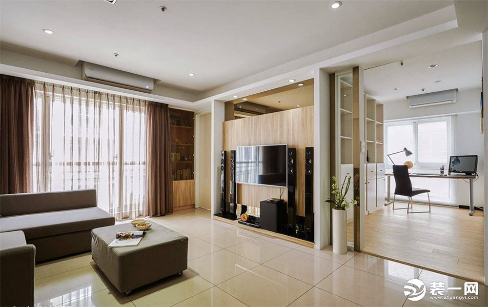 华鼎·中央都会131平米混搭三居室装修案例