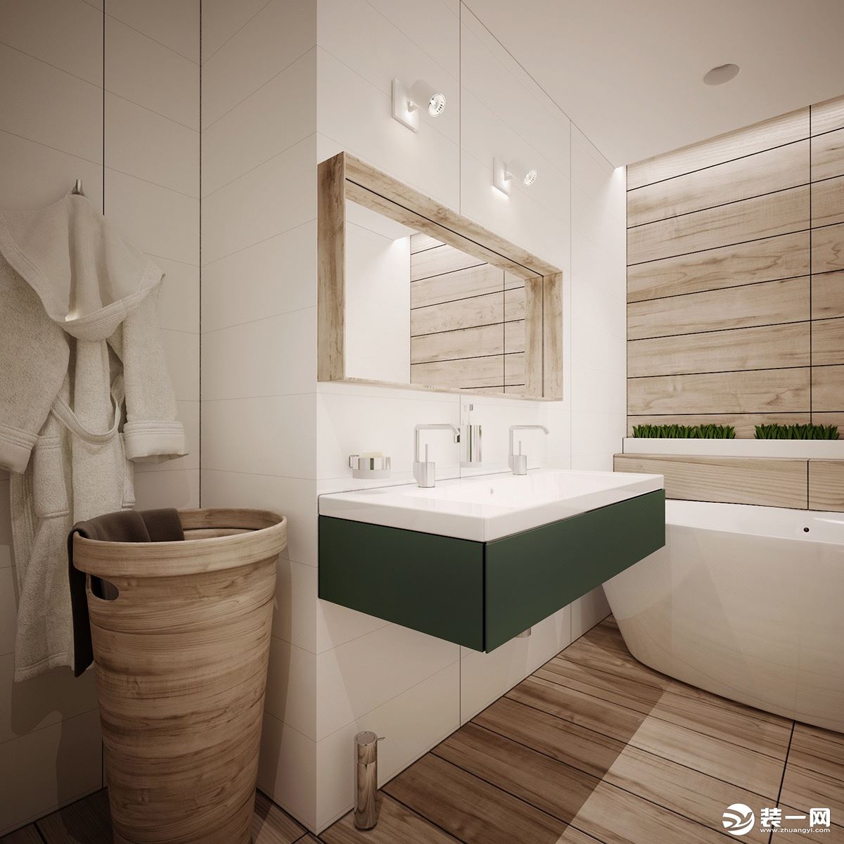 兰州一居室现代风格装修案例  浴室