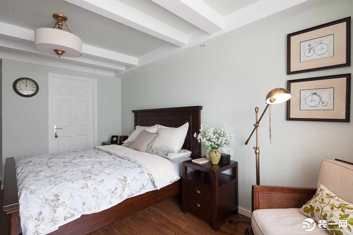 石湖湾胡姐125㎡美式家装完工实景——卧室