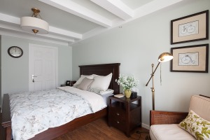石湖湾胡姐125㎡美式家装完工实景——卧室
