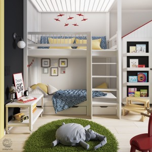 兰州公寓式小户型装修  儿童床