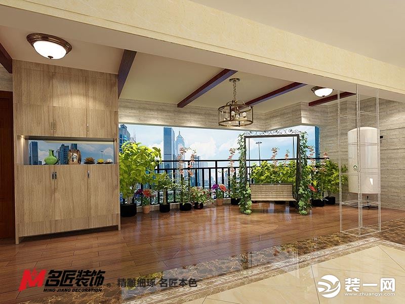 帝景东方现代160平四居室装修效果图阳台效果图
