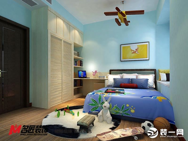 帝景东方现代160平四居室装修效果图儿童房效果图