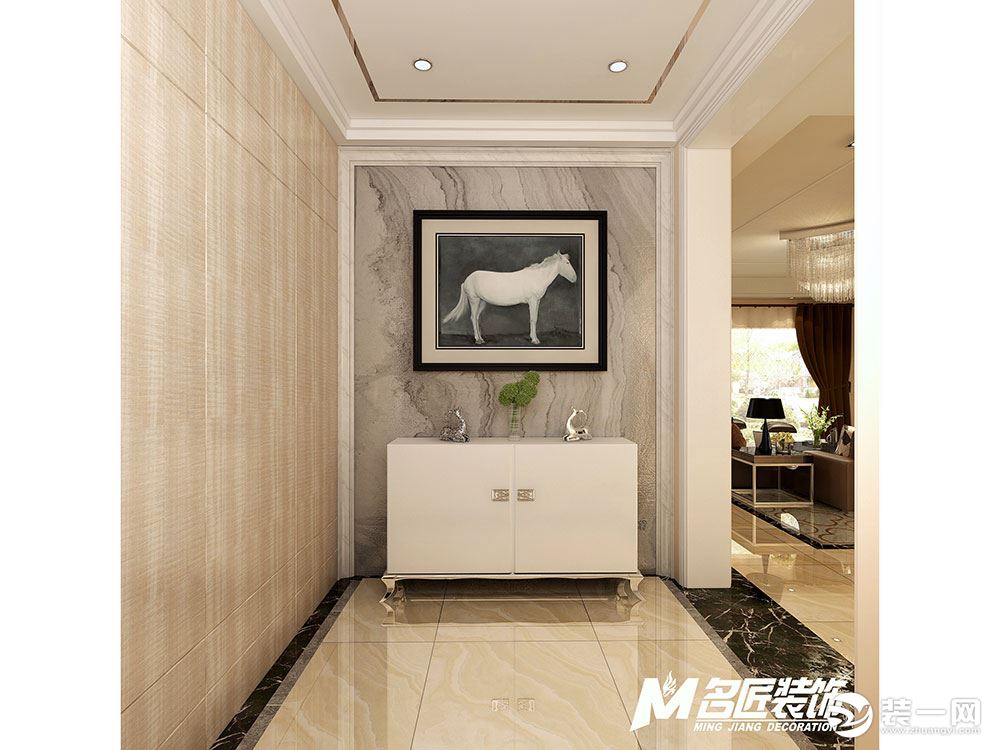 中海龙湾国际现代198平三居室现代风格入户玄关效果图