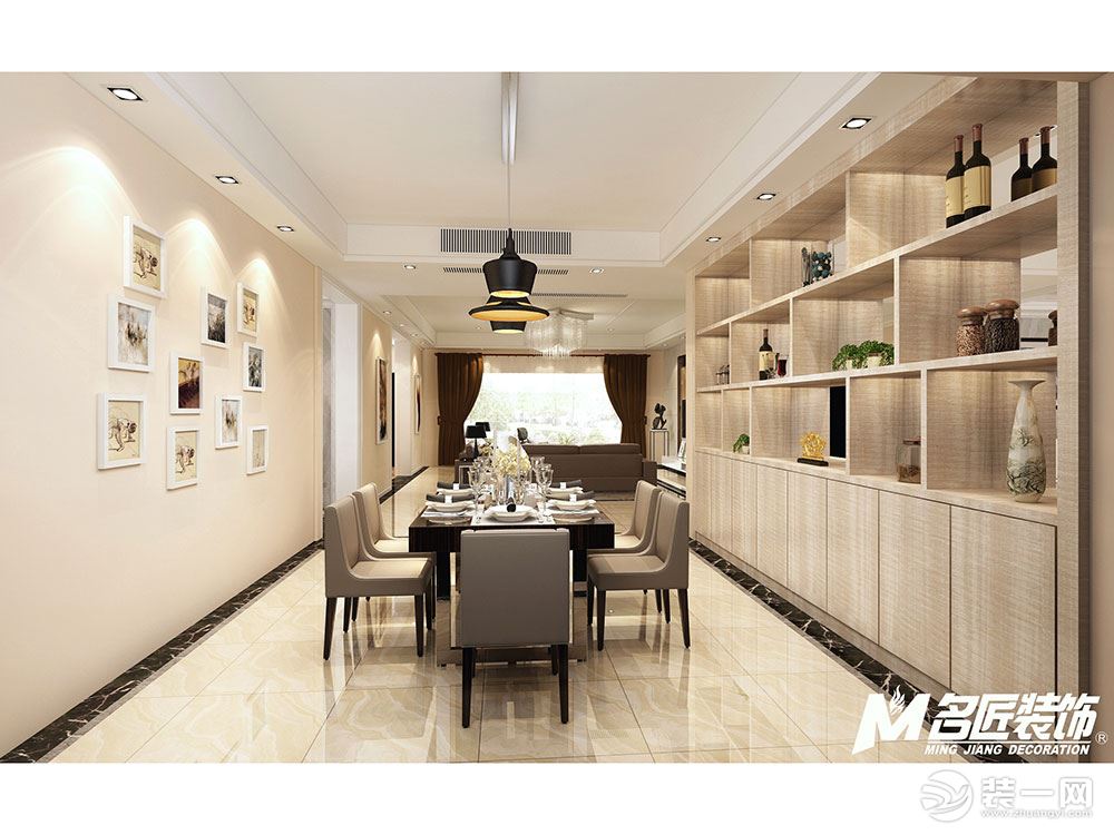 中海龙湾国际现代198平三居室现代风格餐厅效果图