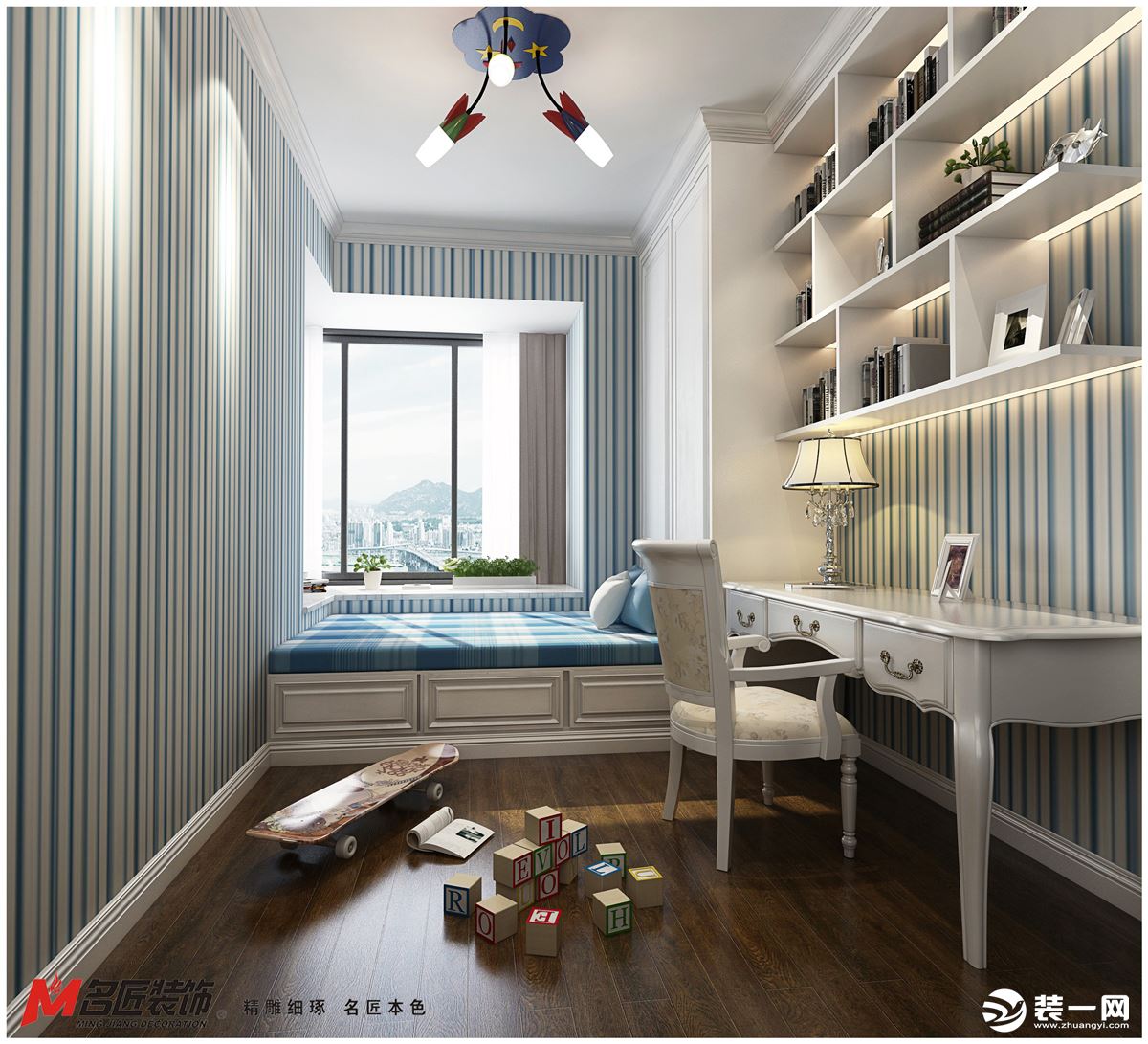 世纪新城简欧120平三居室装修效果图儿童房效果图