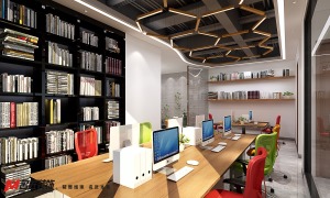 大唐盛世B栋290平平层现代风格装修效果图办公室