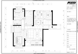 御水湾新中式138平四居室装修效果图施工图
