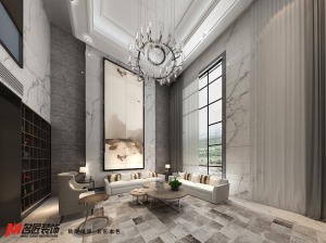 锦绣龙湾别墅现代风格500平装修效果图起居室效果图