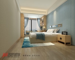 中海龙湾国际新中式250平四居室装修效果图卧室效果图