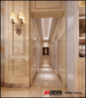 梵登现代欧式180平四居室装修效果图过道效果图