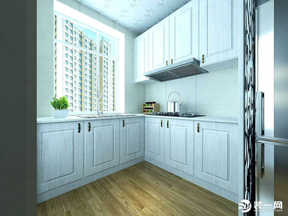奉天街老房翻新43平一居室现代风格装修效果图厨房