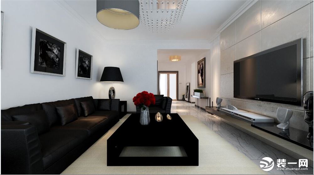 汇宝国际120平三居室现代风格装修效果图客厅