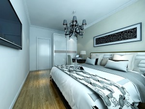 奉天街老房翻新43平一居室现代风格装修效果图卧室