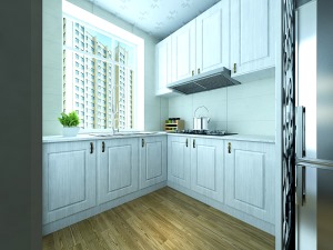 奉天街老房翻新43平一居室现代风格装修效果图厨房