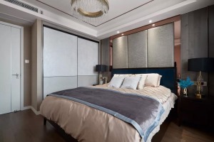 徐州苏豪时代140平复式美式风格卧室装修效果图