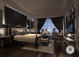 牛驼孔雀城123平米别墅欧式风格装修设计效果图卧室