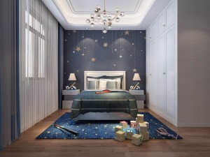 碧桂园玺园240平方现代风格设计方案报价卧室效果图分享