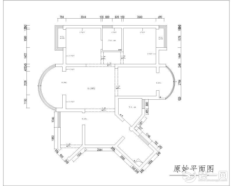 国博新城三期 130平北欧风三居室装修效果图平面图