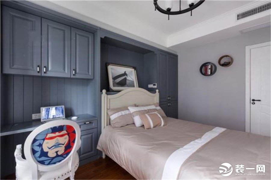 兰州138平米三室两厅美式风格装修案例效果 卧室