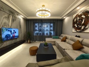 【壹品装饰】丝路环球港120平三室两厅现代风格装修案例