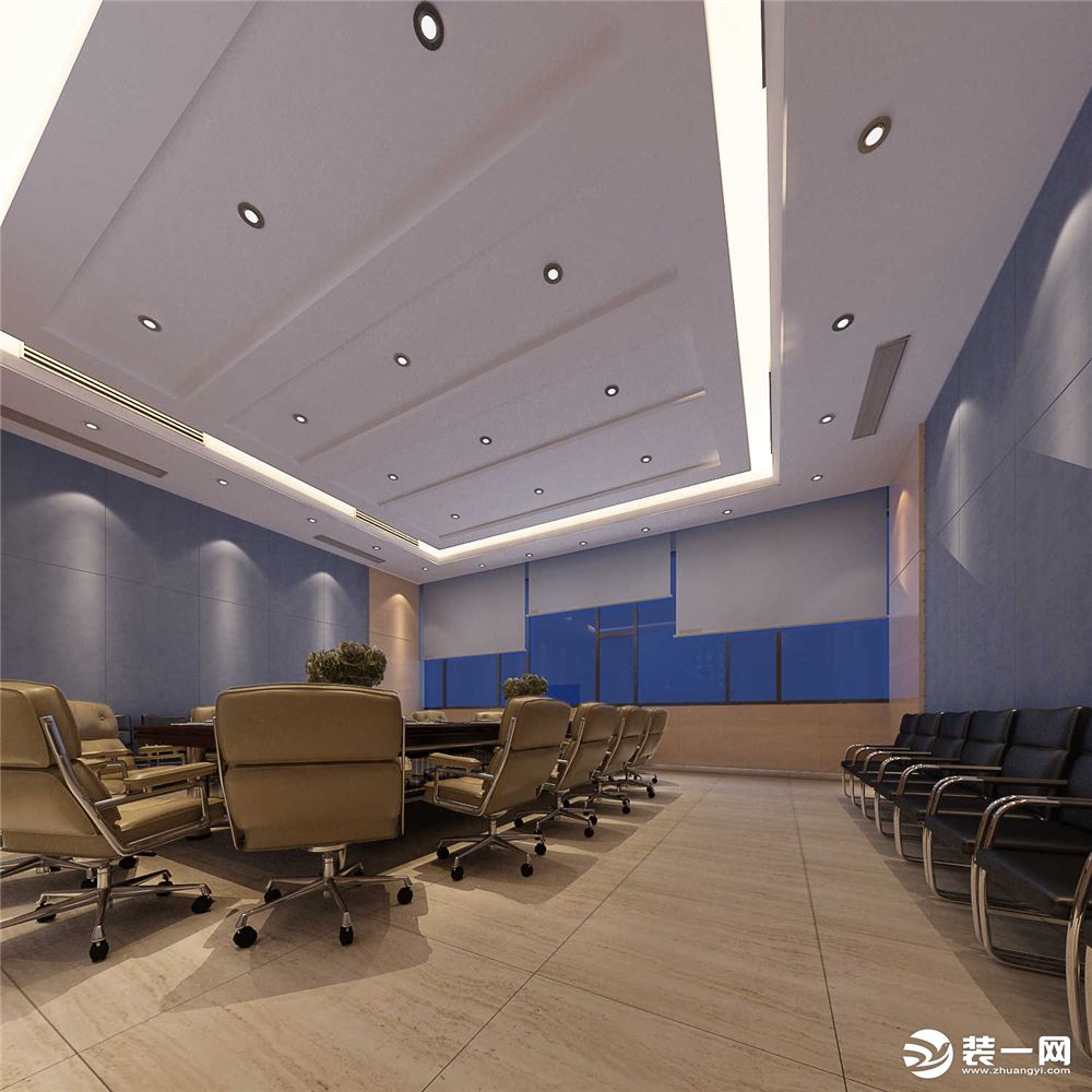 新郑机场航空管制楼设计效果图和现场照片-河南铭仕装饰公司