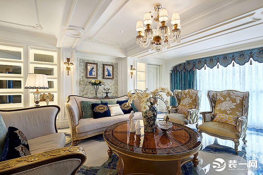 【客厅】佩奇装饰 |白象街196m²法式风格案例设计