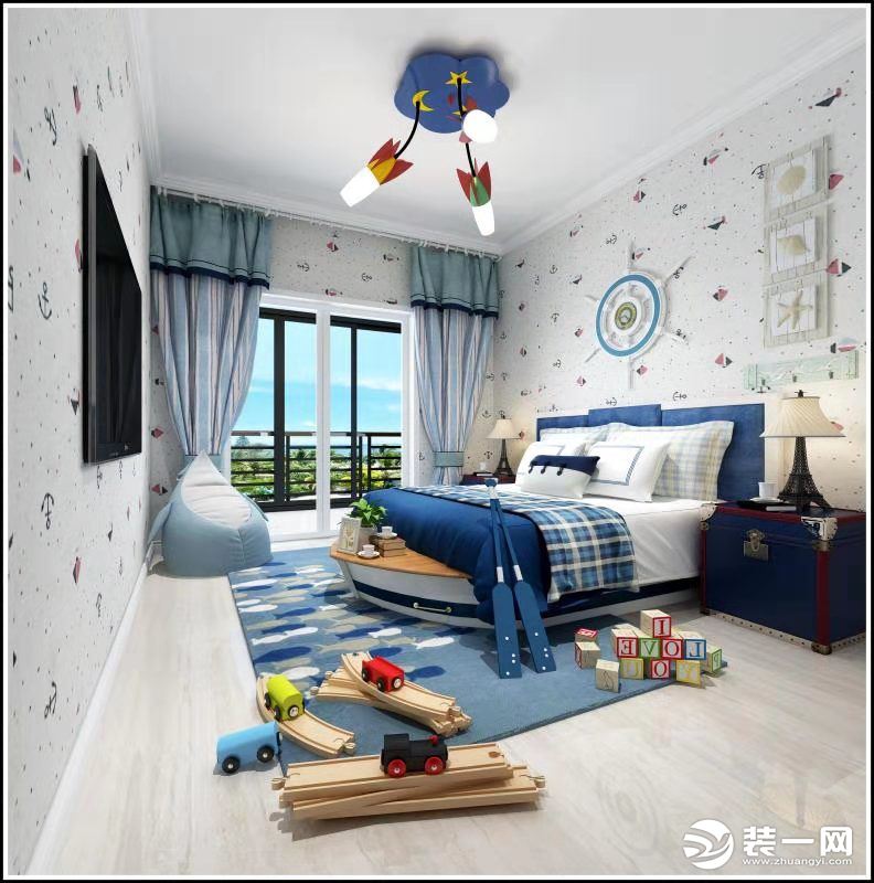 惠州广建南方装饰金山湖复式300平方现代风格儿童房效果图