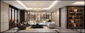 惠州广建南方装饰富力中心500平方轻奢风格休闲厅效果图