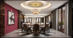 惠州广建南方装饰富力中心500平方轻奢风格西餐厅效果图