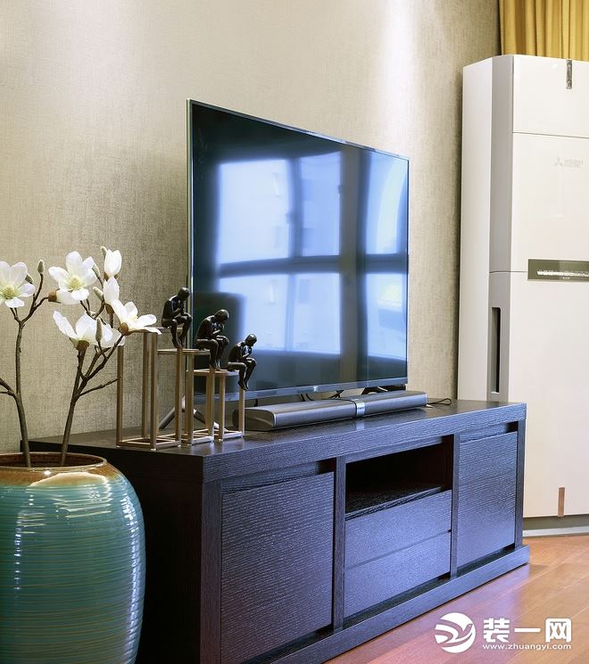 【金伙伴装饰】中泱天成130平 15万 简美风格  三居室  电视柜