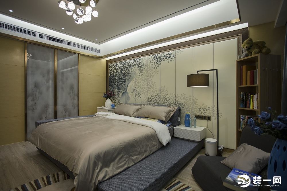 卧室苏州红星国际广场136平 现代风格四居室装修效果图