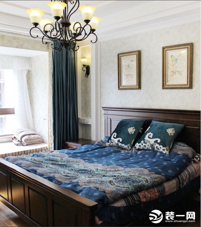 【金伙伴装饰】狮山名门110平  11万  美式风格  三居室  卧室