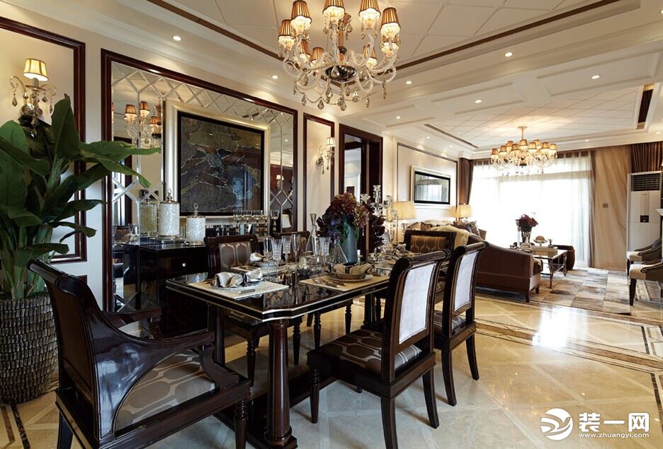 【金伙伴装饰】保利居上142平   18万   新古典风格    二居室  餐厅