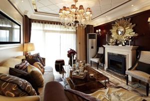【金伙伴装饰】保利居上142平   18万   新古典风格    二居室  客厅