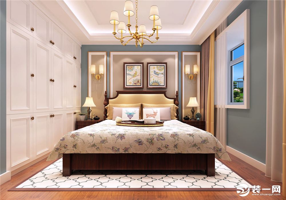 曼哈顿124平现代风格卧室装修效果图