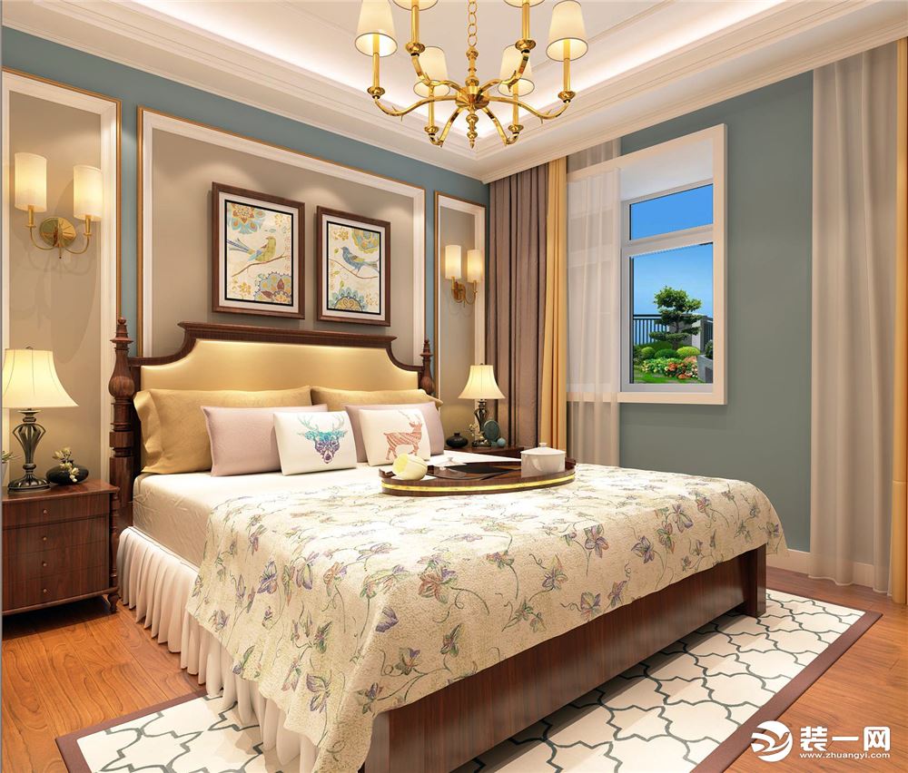曼哈顿124平现代风格卧室装修效果图