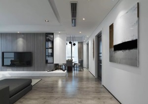 光明澜山350平别墅现代风格装修效果图客厅2。