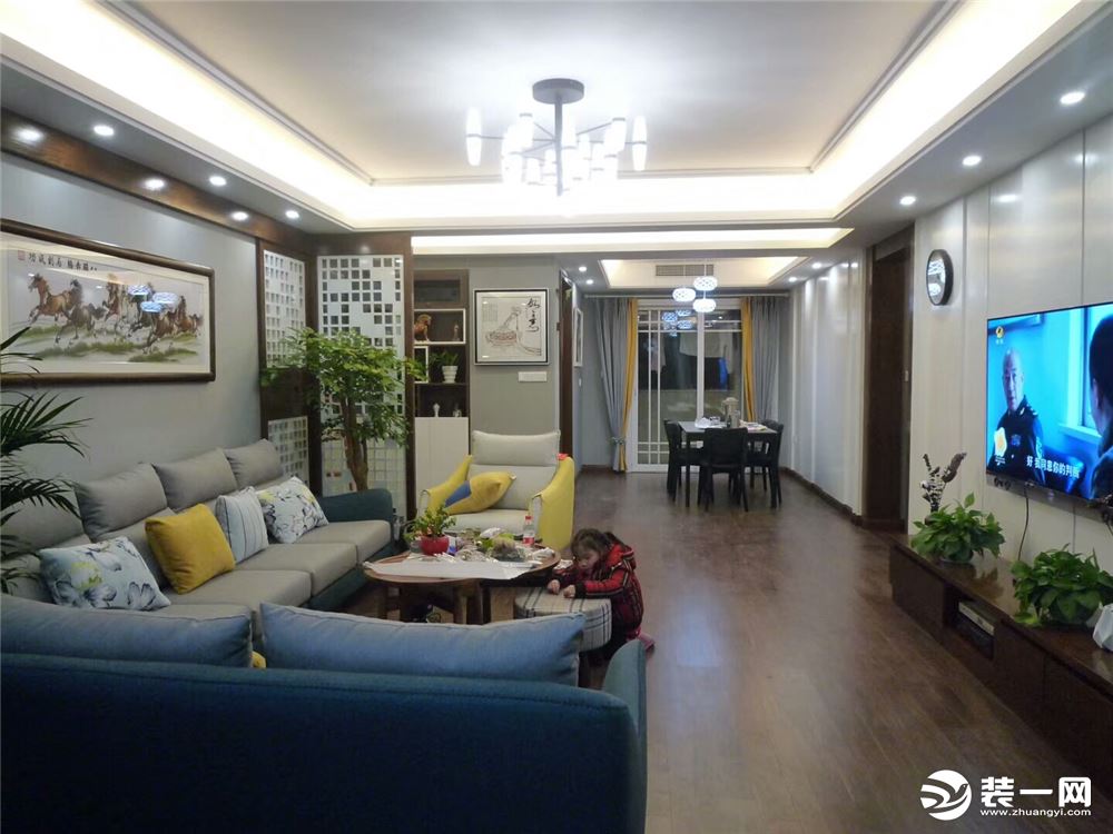 新中式三居室客厅